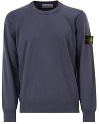 Stone Island - Compass Patch Knitted Jumper - Lyst