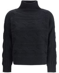Max Mara - Cable-Knit Roll-Neck Sweater - Lyst