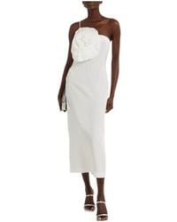 Blumarine - Floral Embroidered Midi Dress - Lyst