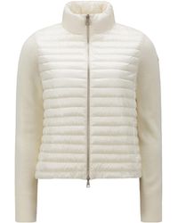 Moncler - Padded Wool Cardigan - Lyst