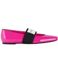 Givenchy - Shiny Logo Strap Ballet Flats - Lyst