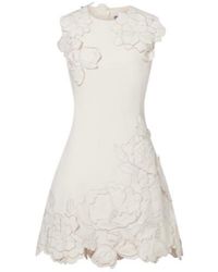 Leo - Floral-Appliqué Minidress - Lyst