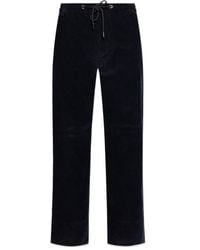 Moncler - Drawstring Corduroy Straight-Leg Trousers - Lyst
