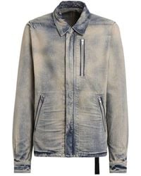 Rick Owens - Cotton Denim Zip-Front Jacket - Lyst