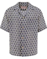 Valentino - All-Over Printed Short-Sleeved Shirt - Lyst