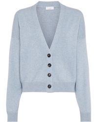 Brunello Cucinelli - V-Neck Cashmere Cardigan - Lyst