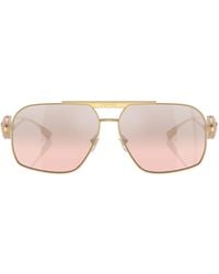Versace - Geometric Frame Sunglasses - Lyst