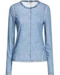 Rag & Bone - Solid Color Mesh Long-Sleeve Top - Lyst