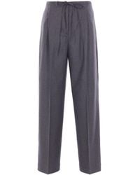 Rohe - Drawstring-Waist Pleated Trousers - Lyst