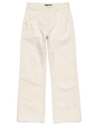 Acne Studios - Logo Patch Straight Leg Trousers - Lyst