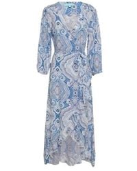 Melissa Odabash - Taylor Printed Wrap Midi Dress - Lyst