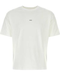 A.P.C. - Logo Detailed Crewneck T-Shirt - Lyst