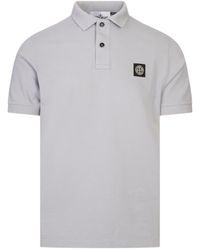 Stone Island - Logo Patch Short-Sleeved Polo Shirt - Lyst