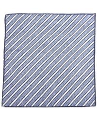 Brunello Cucinelli - Diagonal Striped Square Scarf - Lyst