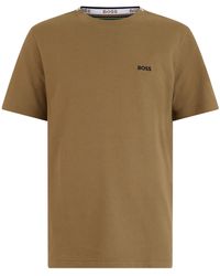 BOSS - Boss Logo Cotton T-Shirt - Lyst