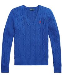 Polo Ralph Lauren - V-Neck Cable-Knit Sweater - Lyst