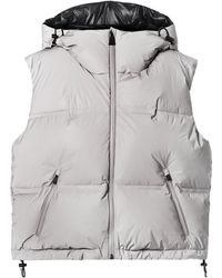 Aztech Mountain - Quilted Softshell Hooded Cropped Down Vest - Lyst