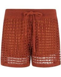 Roberto Collina - Open-Knit Drawstring Shorts - Lyst