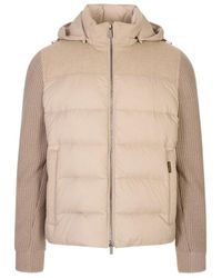 Moorer - Hooded Zipped Coat - Lyst