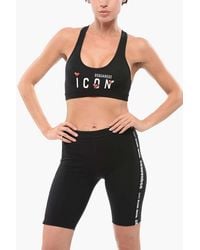 DSquared² - Icon-Print Sports Bra - Lyst