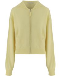 Allude - Hooded Zip-Up Sweater - Lyst