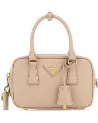 Prada - Triangle-Logo Zipped Tote Bag - Lyst
