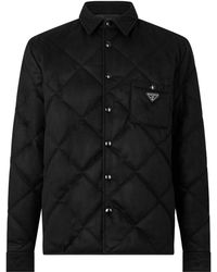 Prada - Collared Quilted Padded Jacket - Lyst