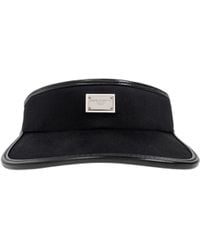 Dolce & Gabbana - Logo Plaque Gabardine Visor - Lyst
