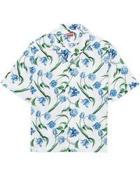 KENZO - Tulip' Hawaiian Short Sleeve Shirt - Lyst
