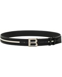 Bally - Logo-Buckle Stripe-Detailed Belt - Lyst
