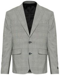 Balmain - Checked Pattern Single Breasted Blazer - Lyst