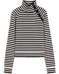 Max Mara - Paniere Striped Button Roll-Neck Sweater - Lyst
