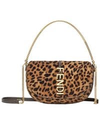 Fendi - Graphy Leopard Printed Chained Wallet - Lyst