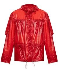 Ferragamo - Ferragamo Hooded Drawstring Jacket - Lyst