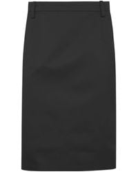 N°21 - Midi Zip-Front Pencil Skirt - Lyst