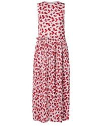 Jil Sander - Floral Pleated Midi Dress - Lyst