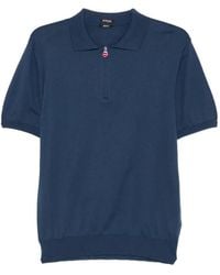 Kiton - Short-Sleeved Zip-Up Polo Shirt - Lyst