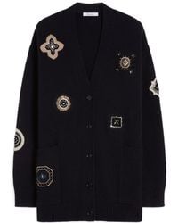 Max Mara - Wool-Cashmere Patch Cardigan - Lyst