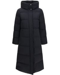Woolrich - Hooded Long Padded Coat - Lyst