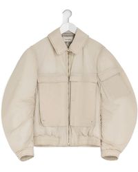 Lemaire - Detachable-Collar Zip-Up Puffer Jacket - Lyst