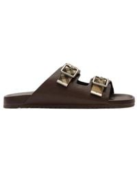 Burberry - Check Buckle Urchin Sandals - Lyst