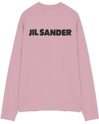 Jil Sander - Logo Printed Crewneck Sweatshirt - Lyst
