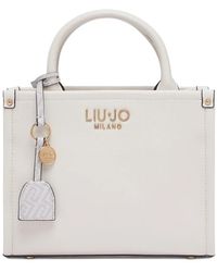 Liu Jo - Logo Charm Small Tote Bag - Lyst