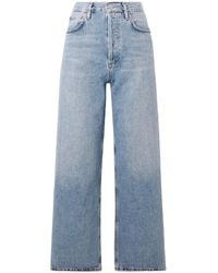 Agolde - High-Waist Wide-Leg Denim Trousers - Lyst