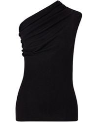 Rick Owens - Athena One-Shoulder Ribbed-Knit Wool Top - Lyst