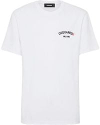 DSquared² - Logo Embroidered Crewneck T-Shirt - Lyst