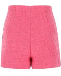 Valentino - High-Waisted Tweed Shorts - Lyst