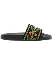 CASABLANCA - Floral-Pattern Slides - Lyst