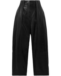 Balmain - Pleated Wide-Leg Quarter Pants - Lyst