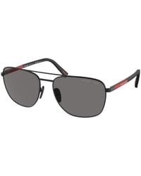 Prada Linea Rossa - Prada Eyewear Aviator Sunglasses - Lyst